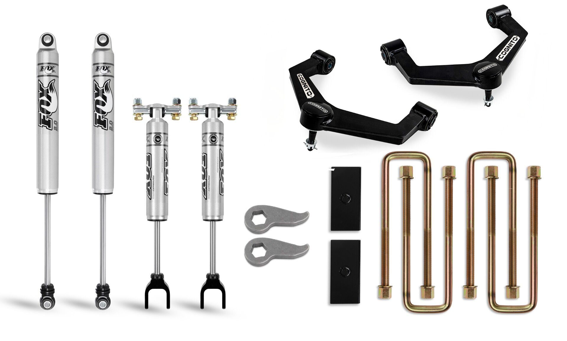Cognito 3-Inch Performance Leveling Lift Kit With Fox PS 2.0 IFP Shocks for 20-25 Silverado/Sierra 2500/3500 2WD/4WD