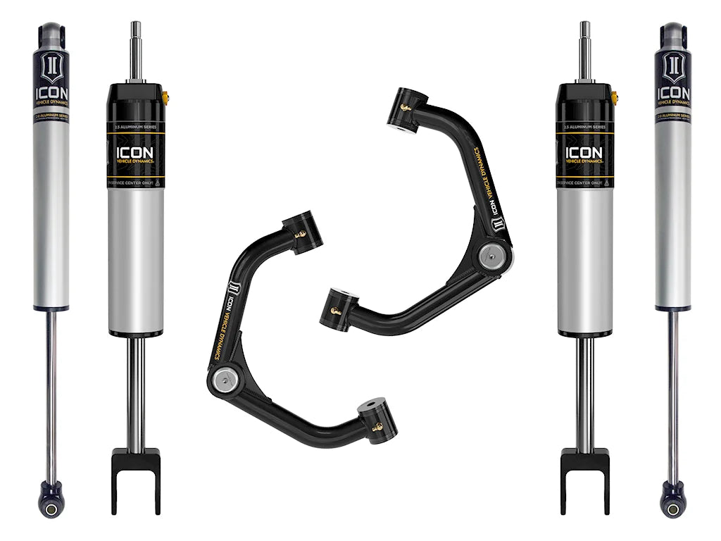 ICON 2020-2026 GM 2500/3500 HD, 0-2" Lift, Stage 1 Suspension System, Tubular