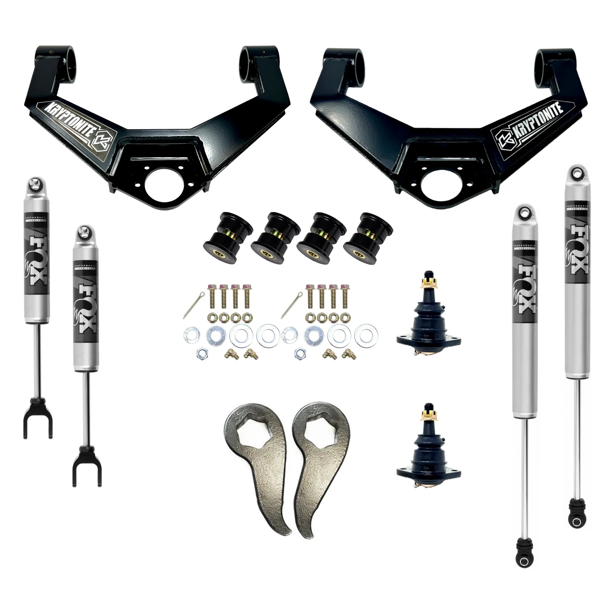 Kryptonite Stage 3 Leveling Kit with Fox Shocks for 2011–2019 Chevy/GMC 2500HD/3500HD